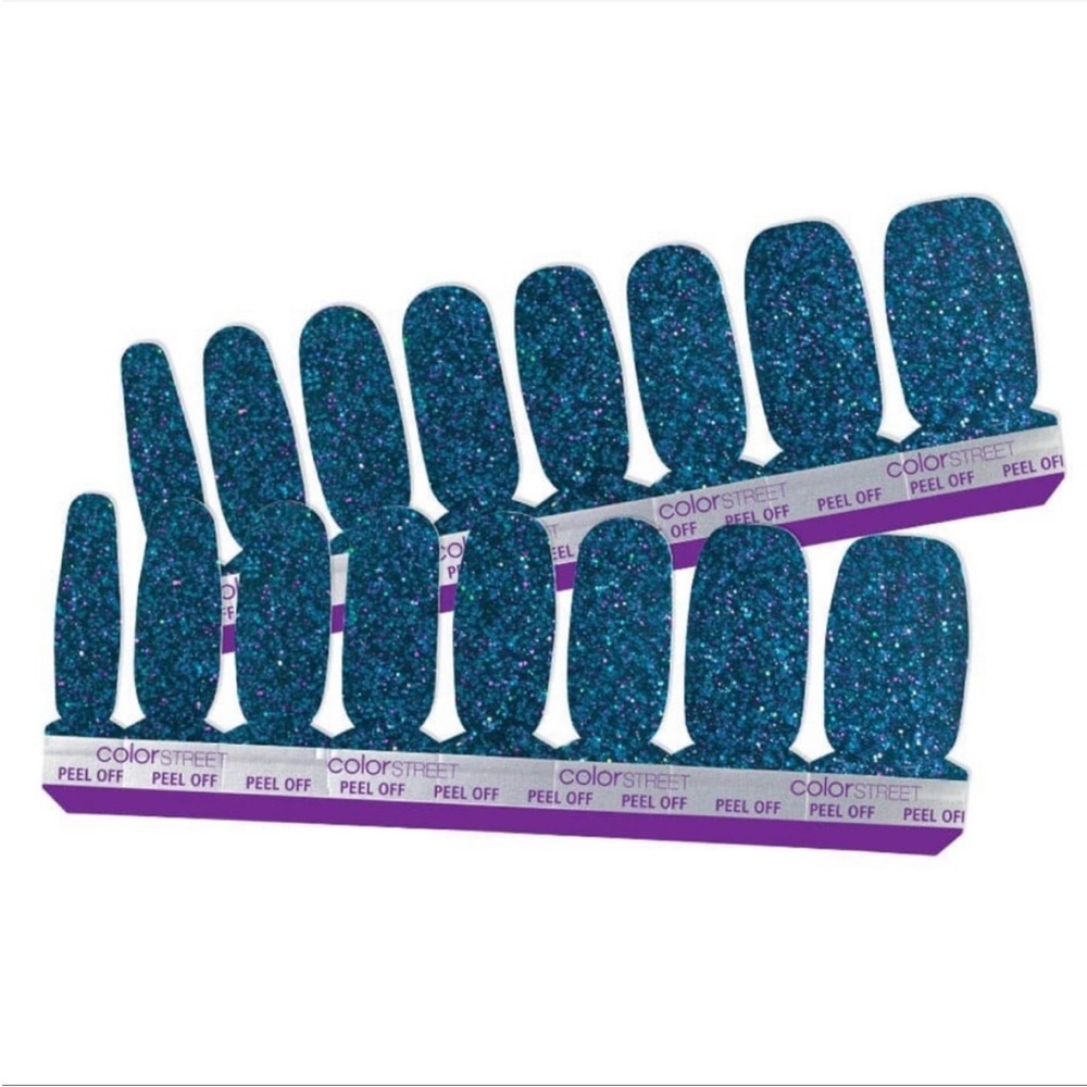 *Retired* Color Street: Dallas Darling | Teal Blue Glitter Purple Silver Party - Picture 14 of 14